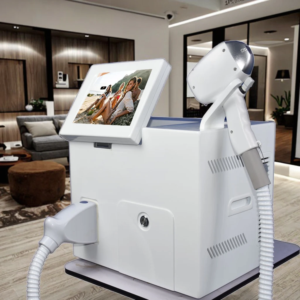 Wholesale CE Desktop Ice Platinum Titanium Painless Air Cooling DiodeHair Removal Machine