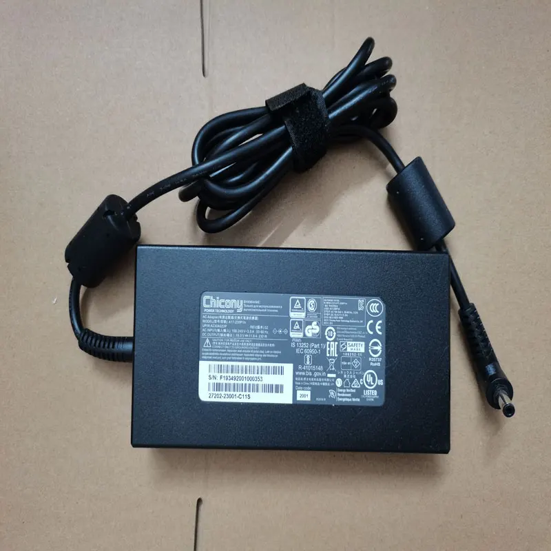 

OEM Chicony 19.5V 11.8A 230W A17-230P1A 5.5mm AC Adapter For GIGABYTE AERO 17 HDR XD-73US524SP RTX3070 Genuine Puryuan Charger