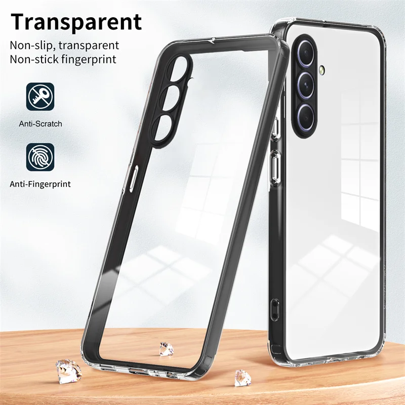 Air Cushion Case For Samsung Galaxy A55 A556E Hard PC Bumper with Shockproof Back Cover TPU Case for Samsung Galaxy A55 5G A556B