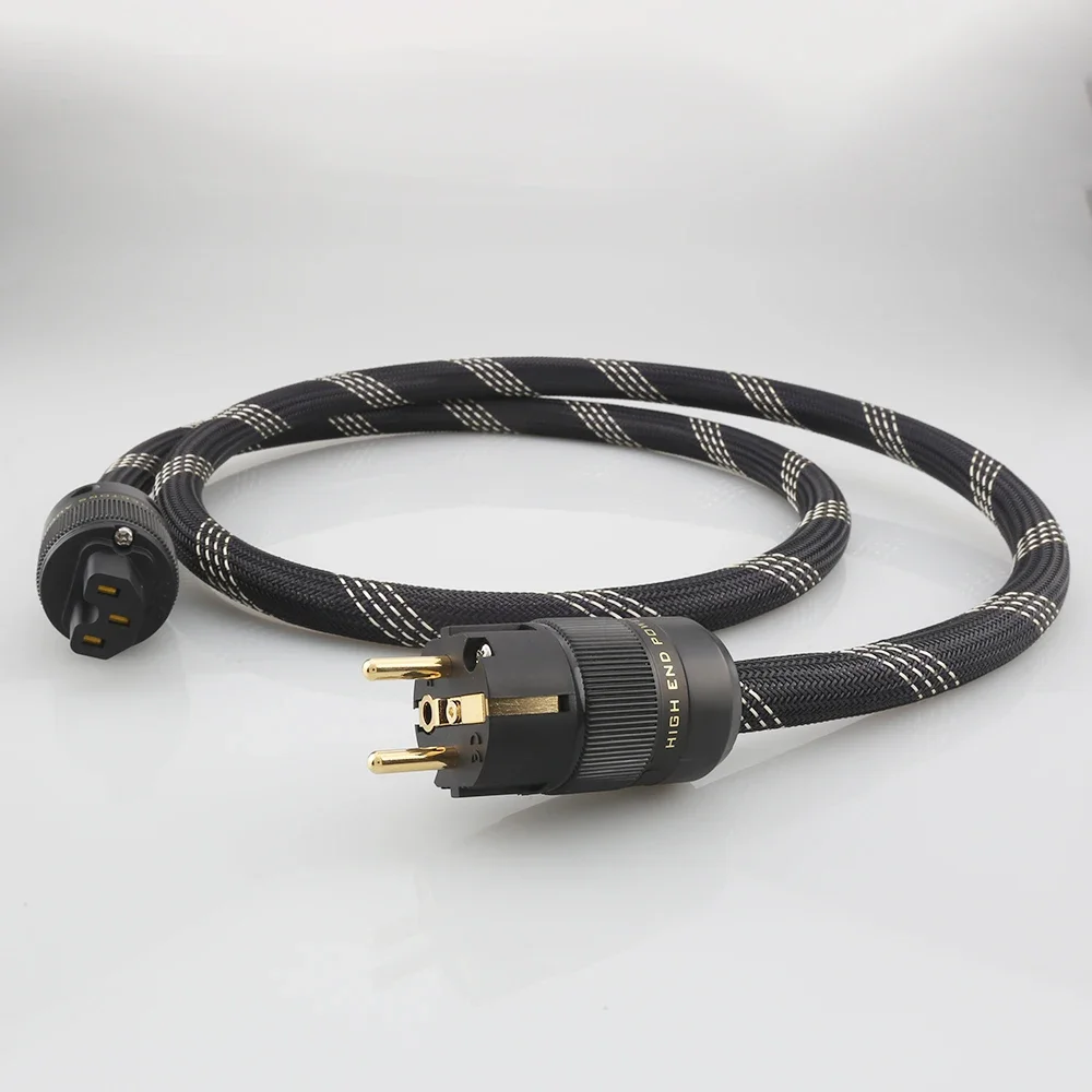 High Quality Audiocrast P101+DW30 HI-End  Audio Grade OFC Copper Schuko Power Cable EU Stardard European Power Cord