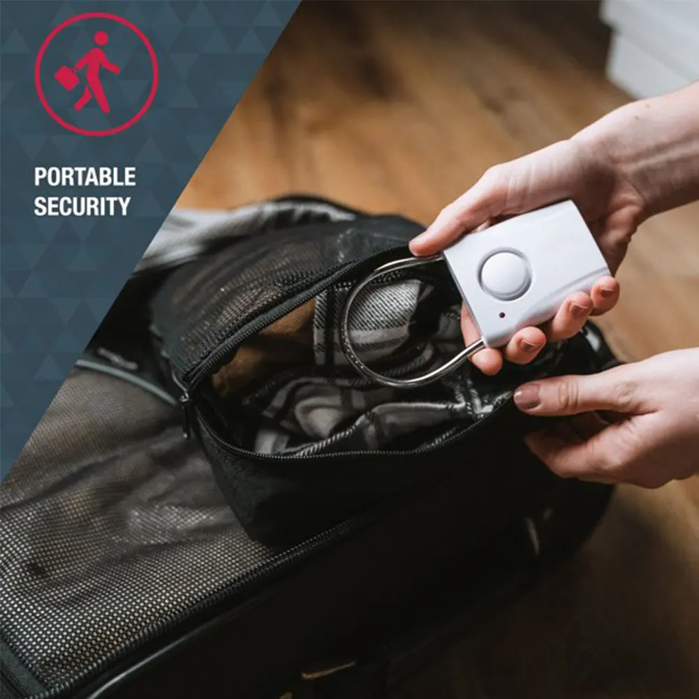 เซ็นเซอร์กันขโมยแบบสั่น120dB กันขโมยประตูความปลอดภัยในบ้านภายในอาคารมือจับหน้าต่างสัญญาณเตือนกันขโมยสำหรับธุรกิจร้านค้าในโรงแรม