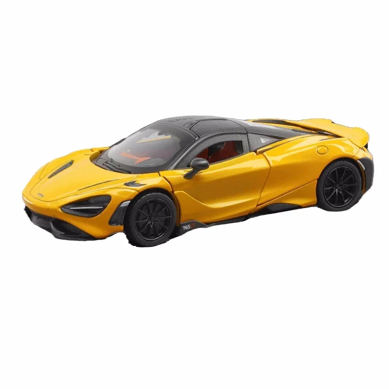 1:31 McLaren 765LT Supercar Alloy Diecasts & Toy Vehicles Metal Toy Car Model Sound and light Collection Toy