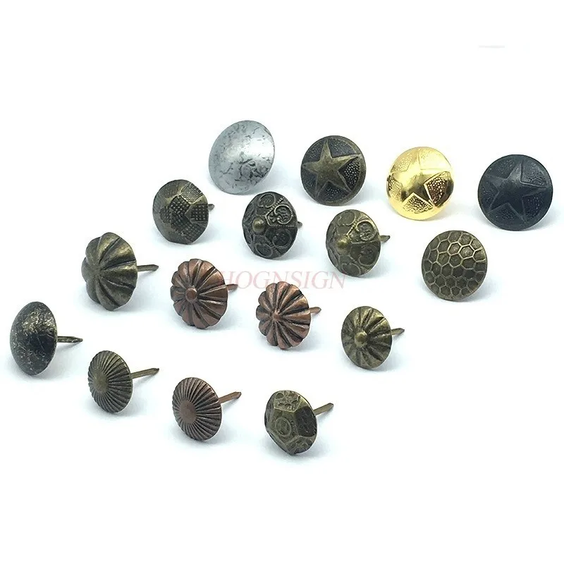 100pcs Sofa nail, antique copper nail, decorative nail, extended push pin, antique nail, round head nail