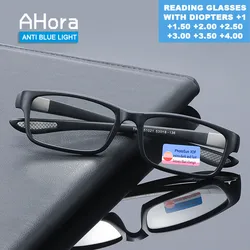 Ahora TR90 Reading Glasses Men Women Blue Light Blocking Presbyopia Eyeglasses Ultralight Hyperopia Eyewear +1.0+1.5+2.0+2.5+3.0