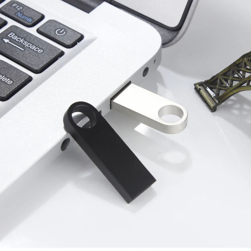 미니 메탈 USB 2.0 플래시 드라이브, 고속 펜 드라이브, 무료 키 체인 메모리 스틱, 크리에이티브 선물 U 디스크, 64GB, 32GB, 16GB, 8GB, 4GB