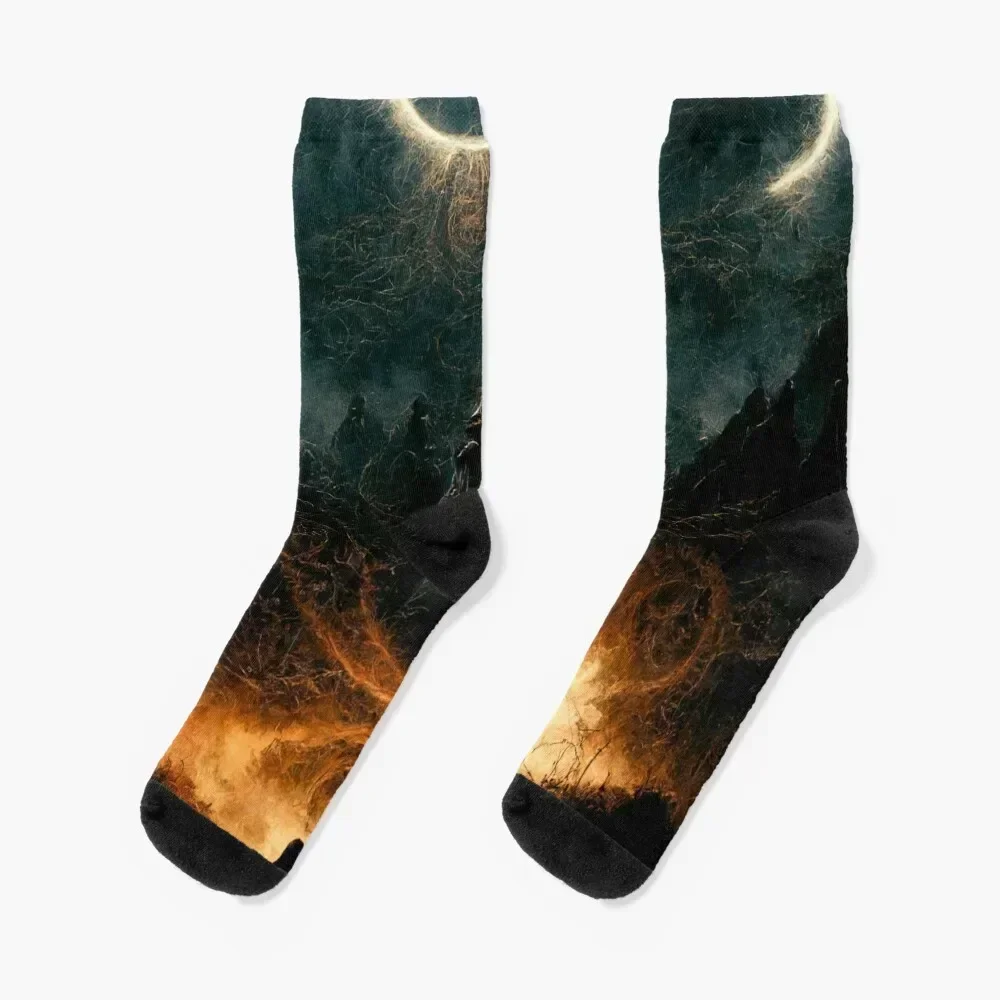 The Ring power of the middle earth cool design Socks sport short floral aesthetic Male Socks Women's