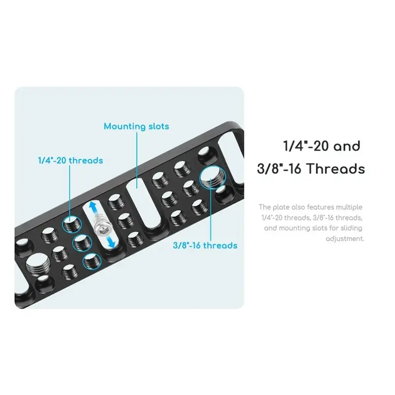 A33T-Multifunctional Cheese Plate With 75Mm VESA 1/4In & 3/8In Threads For Tripod Cage & Rig Expansion Filmmaking Accessory B