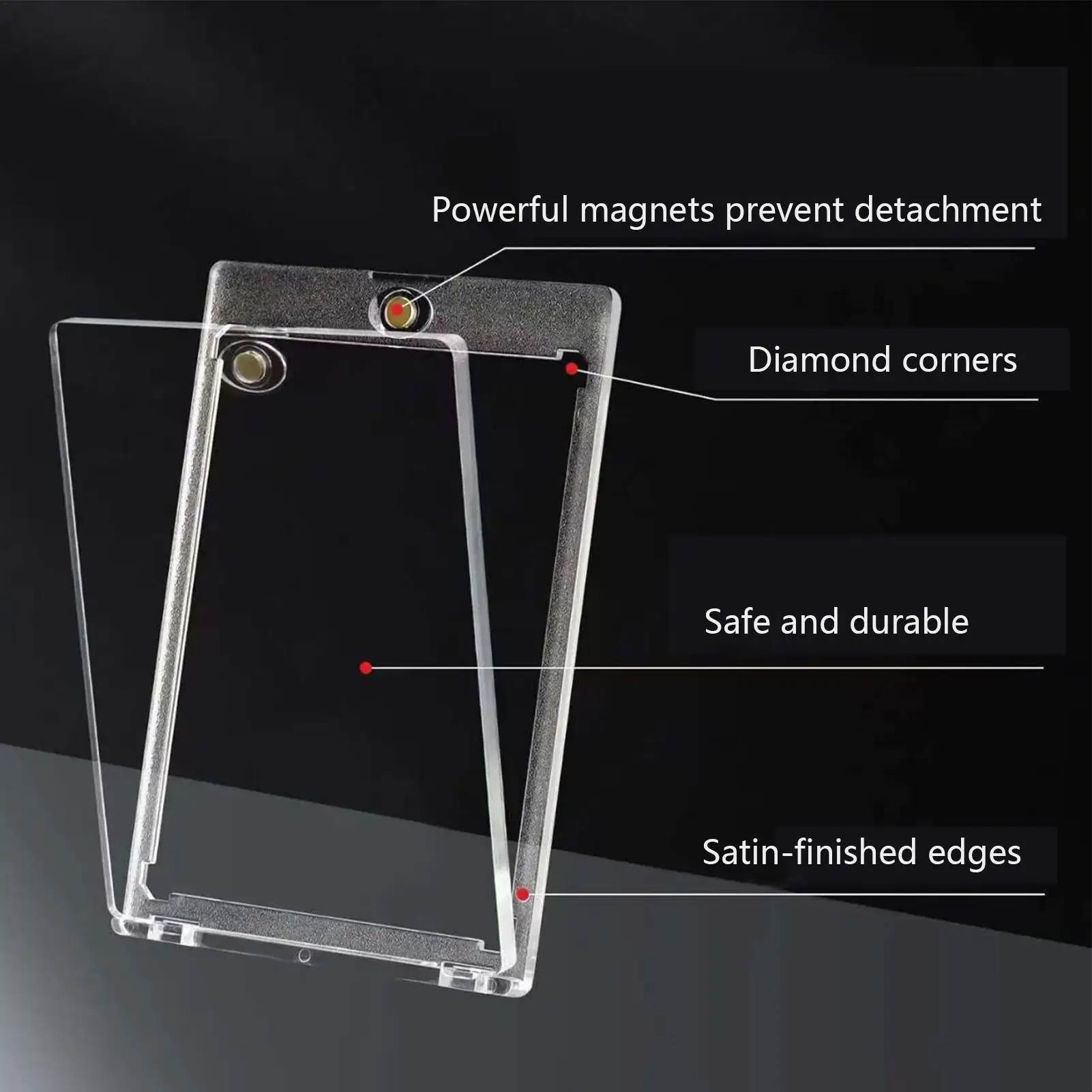 Baseball Card Case Clear Magnetic Baseball Card Protectors Team Sports Supplies For Preservation Collection Showcase Display
