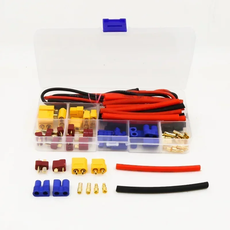 

Deans T Plug EC3 XT60 Male Female Adapter Connector with 14AWG Silicone Wire / Heat Shrink Tubes for RC FPV Drone Lipo Battery