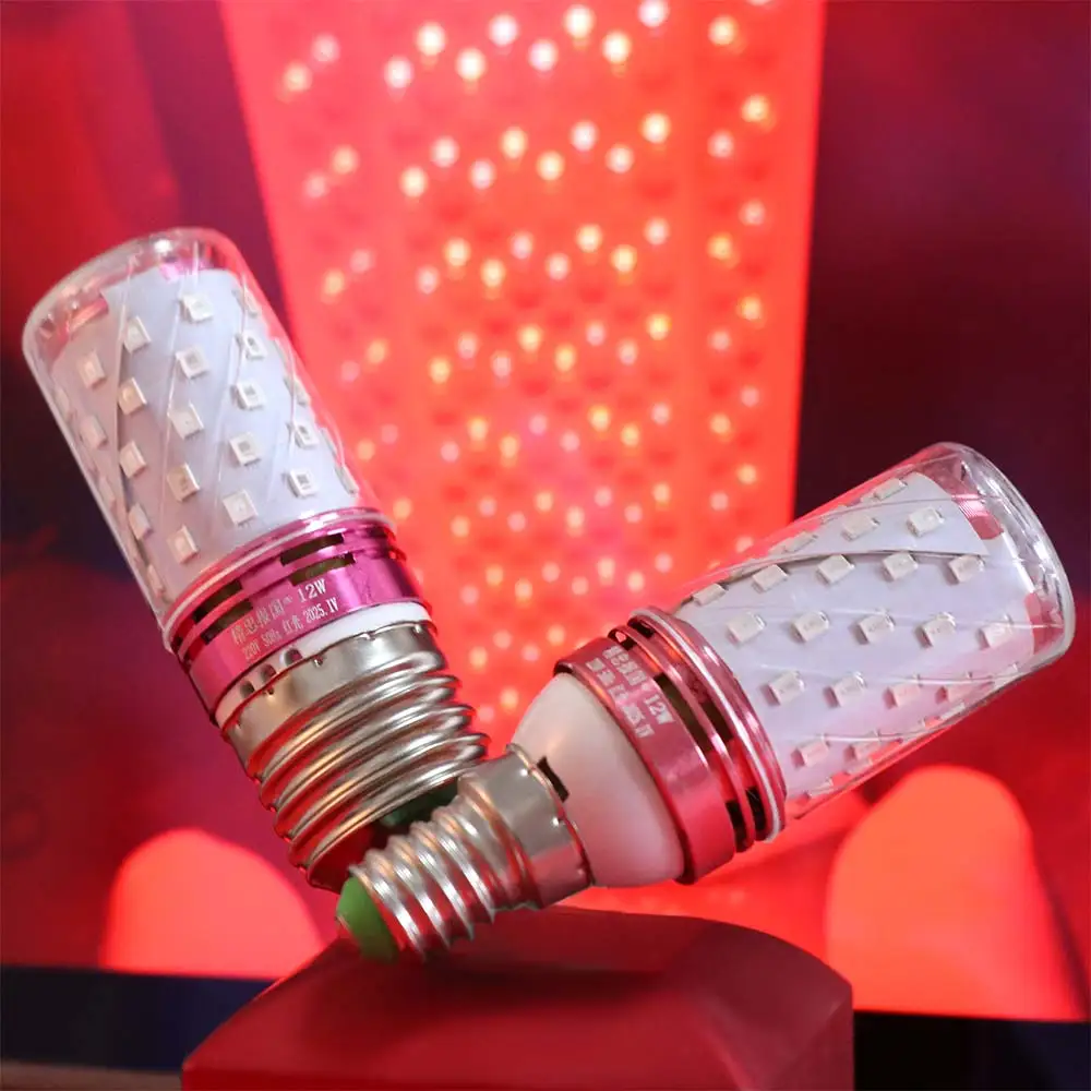 Red Color E14/ E27 Corn Lights Energy Saving High Brightness LED Corn Bulbs No Flicker Replace LED Bulbs Spring Festival Decor