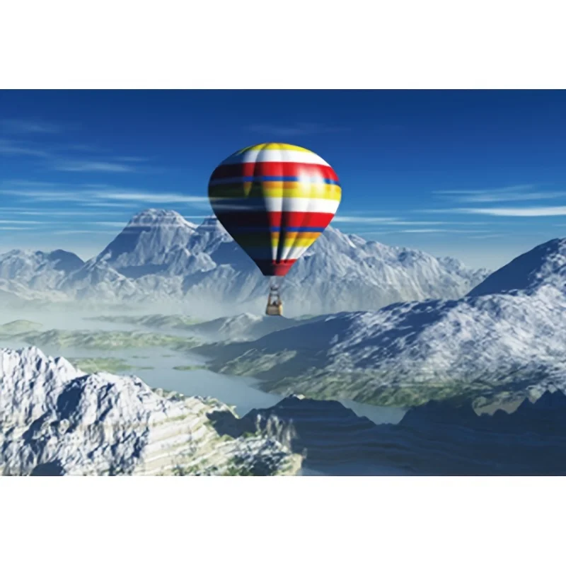 500 قطعة من أحجية الصور المقطوعة بالهواء الساخن الجليدي للبالغين، 14 × 11 بوصة، كرتون ممتاز، منظر طبيعي جبلي تحدي