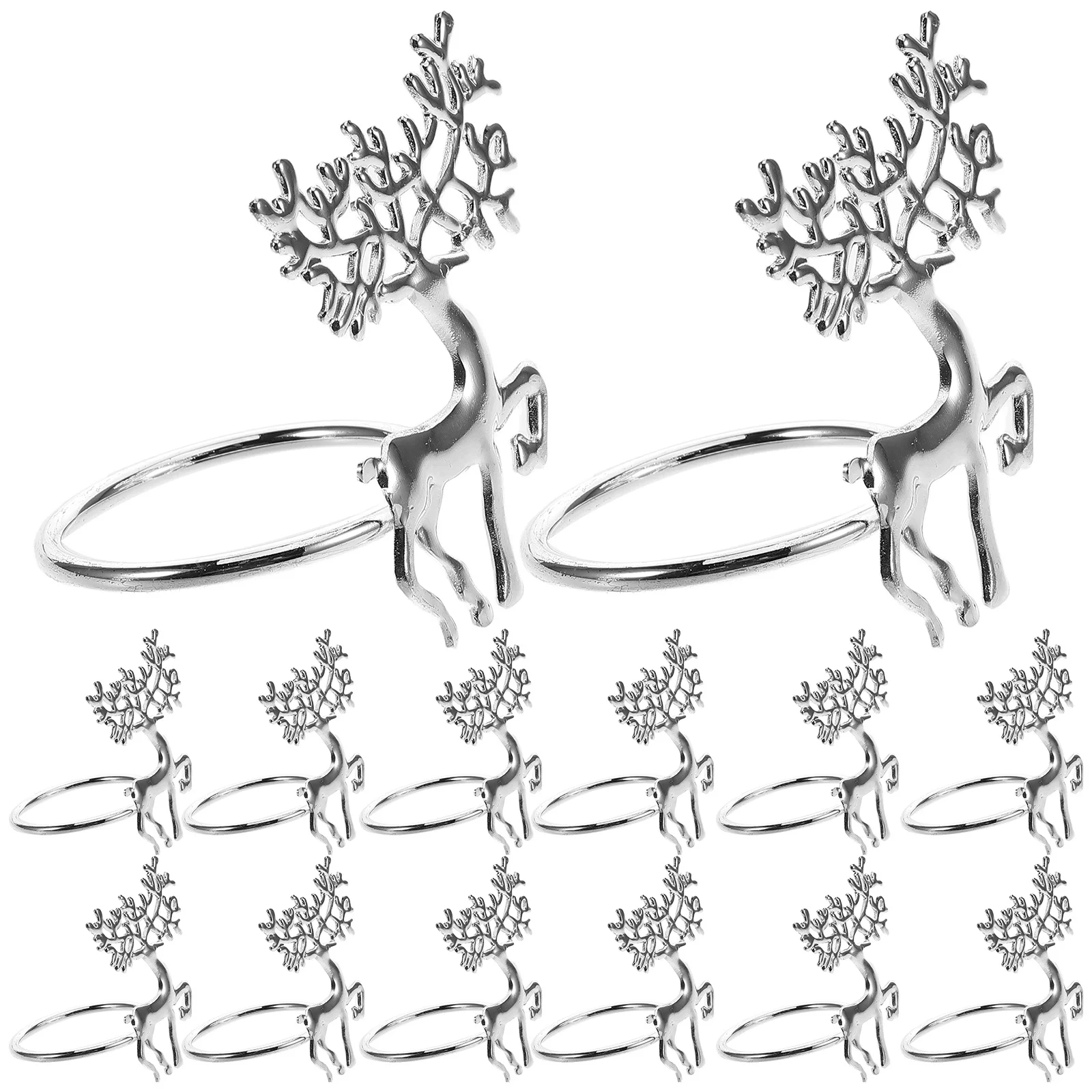 

15Pcs Xmas Napkin Rings Christmas Table Decor Metal Serviette Buckles for Parties Napkin Rings Xmas Serviette Buckle