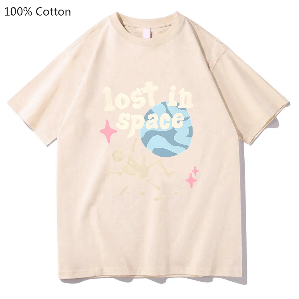 فقدت في الفضاء كوكب تي شيرت للجنسين النساء Kawaii/لطيف 100% القطن بلايز الصيف منتظم البلوز الشعور التصميم شارع العليا #4