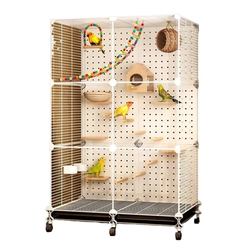 

Bird cage parrot cage large household Xuanfeng tiger skin special new luxury villa peony small sunbird