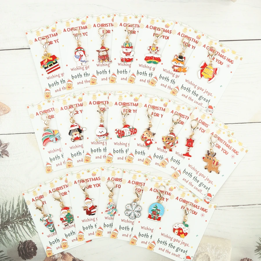22 sleutelhangers, wenskaarten en kerstversieringen met kerstthema, ideaal als kerstcadeaus voor familie, vrienden, verwanten en buren, en perfect voor kerstdecoraties en cadeaus. Feestartikelen.