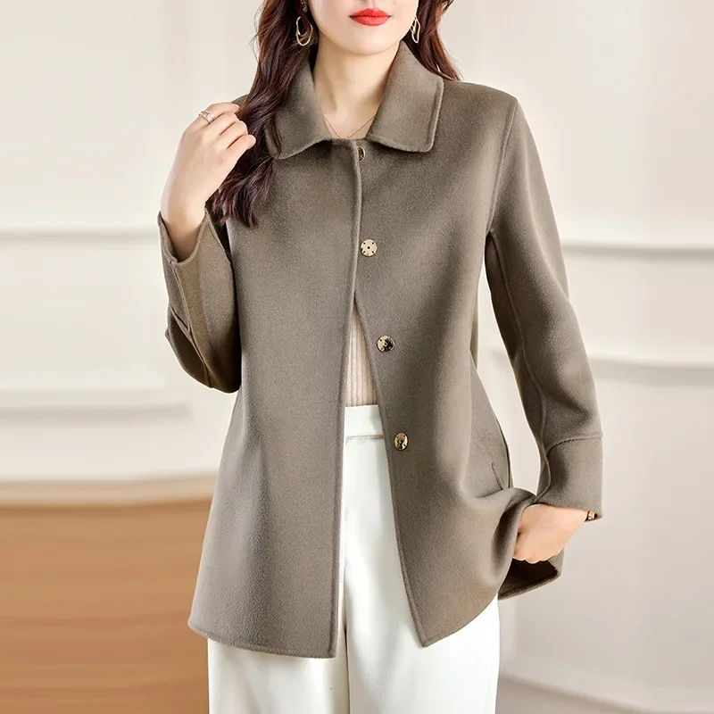 autumn and winter new fashion small wool coat women's versatile high-end woolen coat