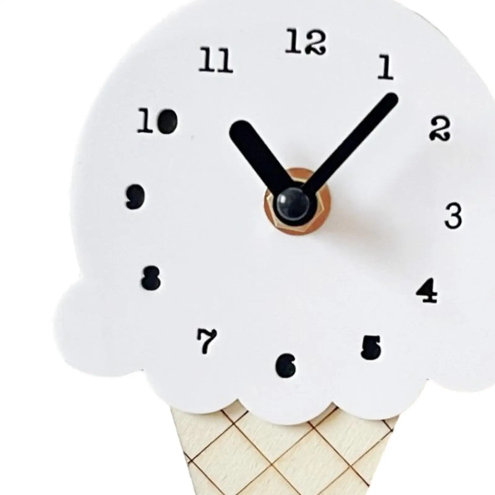 Reloj, forma de helado, reloj colgante, reloj silencioso decorativo de dibujos animados, reloj de dormitorio para habitación de niños