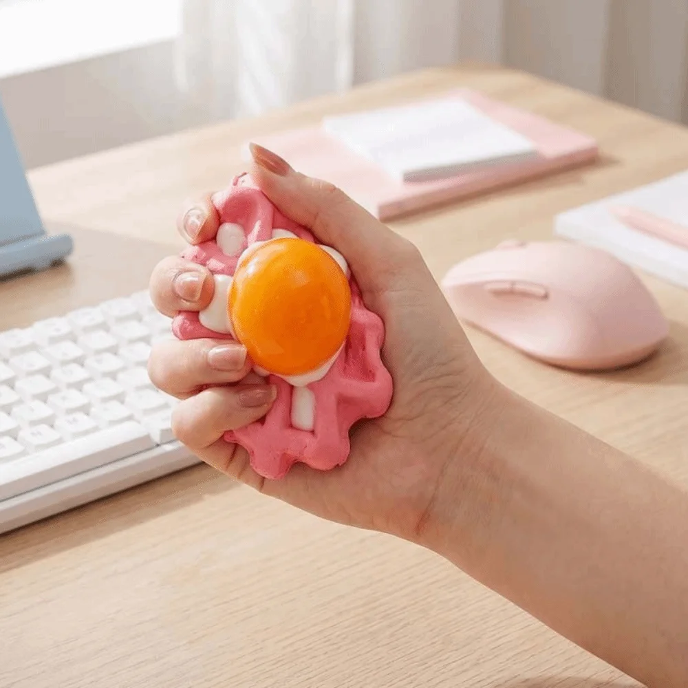 Hand Relax Simulation Bread Squeeze Food Shape Slow Rebound Waffle Cake Squeeze Soft Pinch Sensory Fidget Birthday Gift