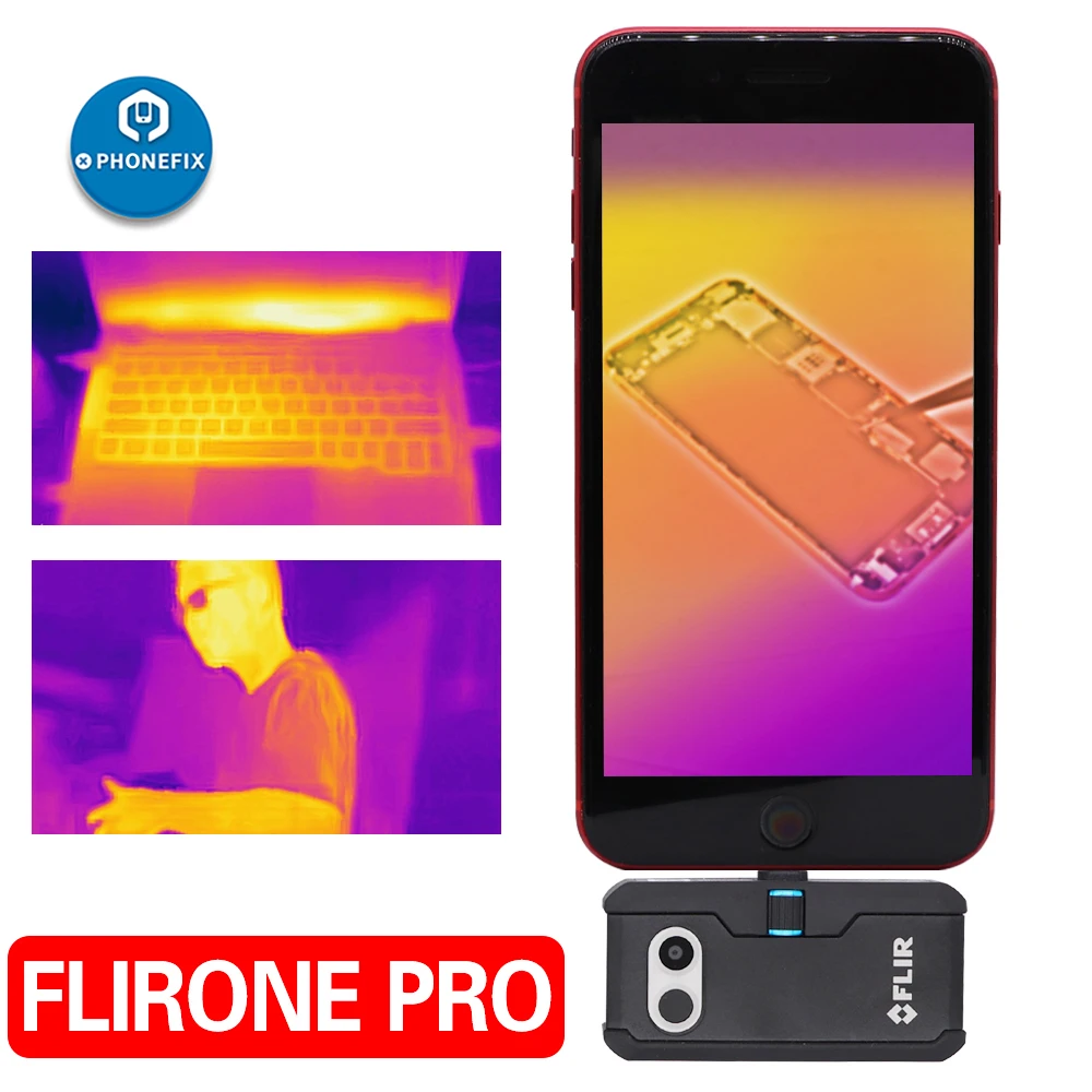 Imagem -02 - Câmera de Imagem Térmica Infravermelha Flione Pro para Diagnóstico de Falha em Celular Placa-mãe Solda e Reparo