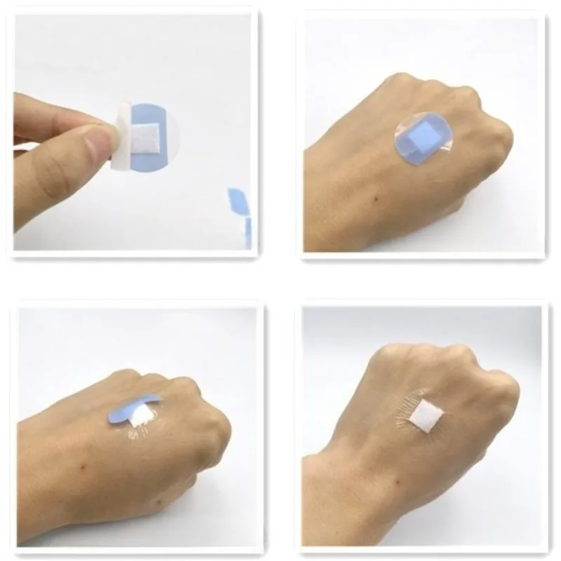 50 ชิ้น/เซ็ตโปร่งใส Band Aid PU ฟิล์มพลาสเตอร์สําหรับ First Aid Wound Dressing Patch กันน้ํากาวผ้าพันแผลชุด