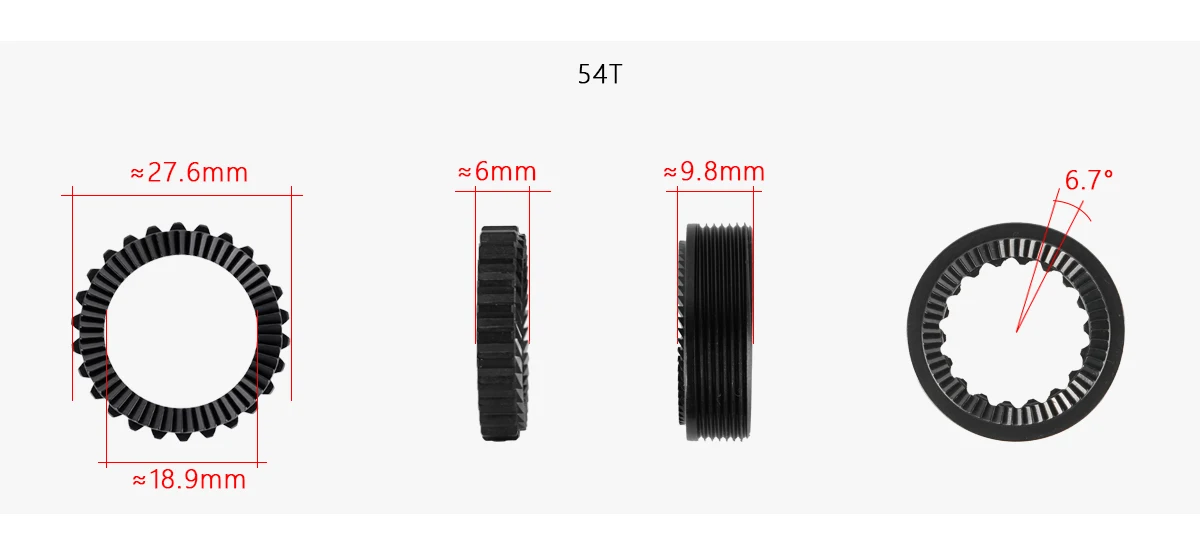 ZRACE EXP Star Ratchet DLC-beschichtetes 54T 60T Upgrade-Service-Kit für DT Swiss 180 240 350 Hinterradnabe mit hoher Eingriffstiefe – Detail 7