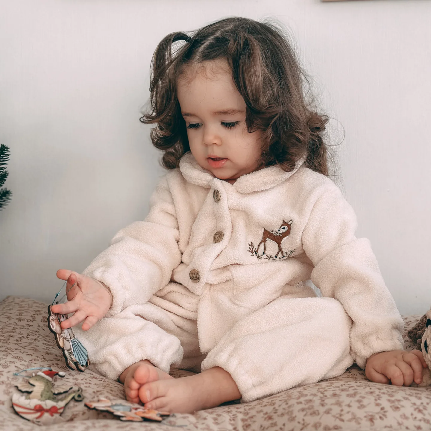 Children's Pajamas Sets Kids Home Wear Fleece Warm Sets Sleepwear Autumn Winter Cotton Girls' Boys' Sets with Fluffy Lining