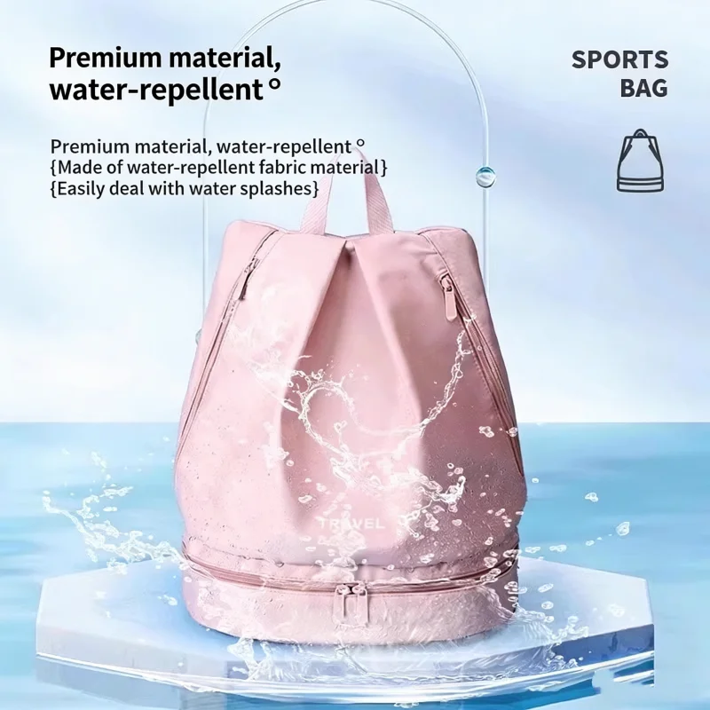 Dry Wet Separation Waterproof Backpack Portable Swimming Fitness Bag Men Women Travel Shower Storage Backpack