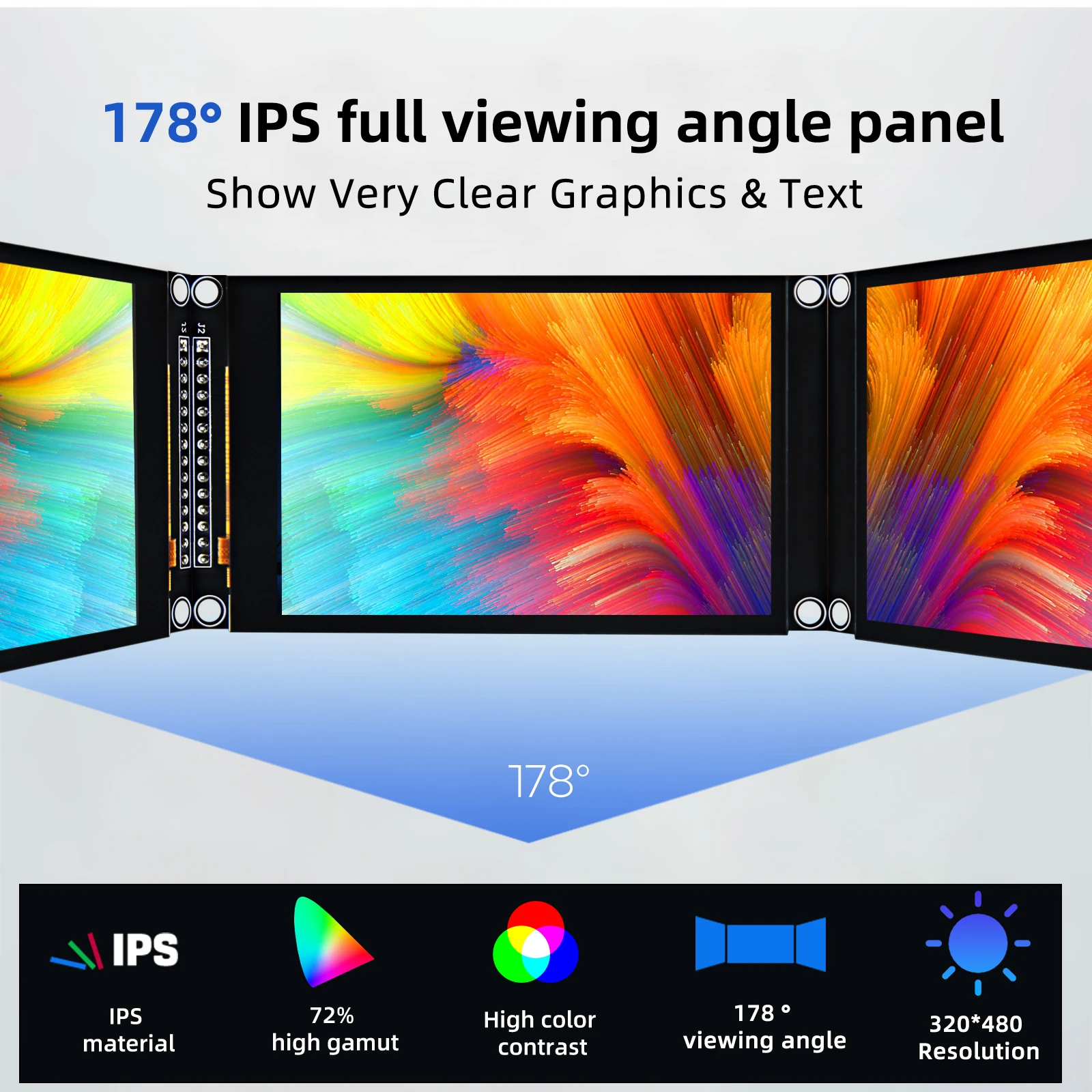 3.5 inch SPI TFT LCD Screen Colorful IPS capacitive Touch Display Module ST7796 320*480  IPS For Esp32&arduino