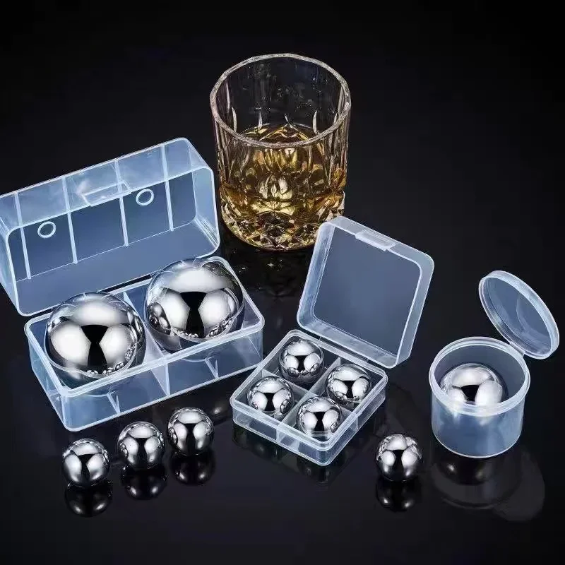 Natural Whiskey Stones Sipping Ice Cube Ball Shape Whisky Stone Rock Cooler For Wedding Gift Favor Christmas Bar Kitchen