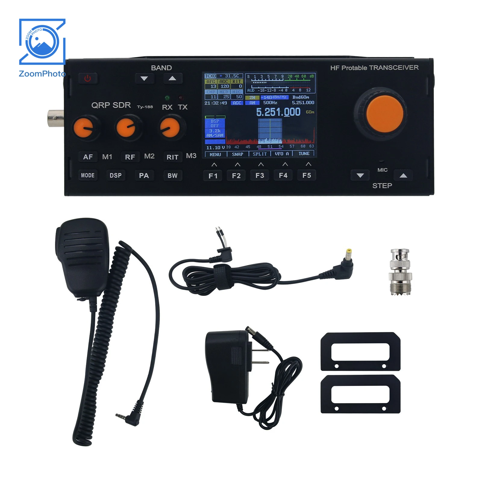 HamGeek BS-188 MCHF V0.6.3 Upgrade Shortwave QRP SSB/CW/AM/FM/DIG Shortwave HF SDR Transceiver with Touch Color Screen