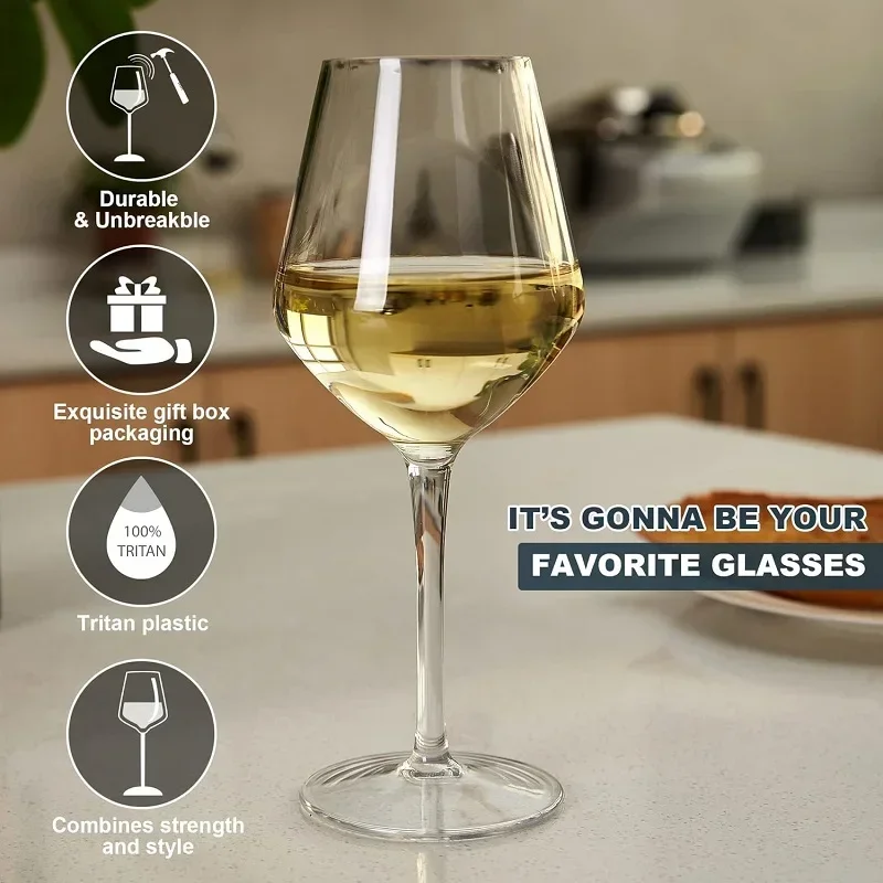 Bordeaux Style Upscale Banquet Party Wine Extremely Thin Masterly Craft Tritan Plastic Flawless Classics Goble Bar Tool