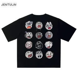 Harajuku Oversized Streetwear Men's Tshirt Cartoon Drakeoffc Graphic Print Clothing Cotton Hip Hop Short Sleeve Top Goth Y2k Tee