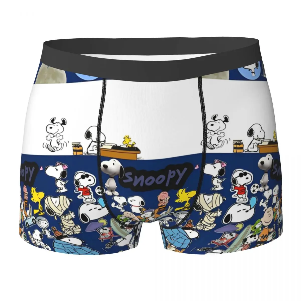 

Snoppy Kawaii Underwear Breathable Panties Design Boxer Brief For Males 3D Pouch Plus Size Boxer Shorts