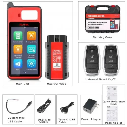 Original Autel MaxiIM KM100 KM100E Universal Key Generator Kit Support Transponder Reading/ Cloning and IMMO Learning Free Updat