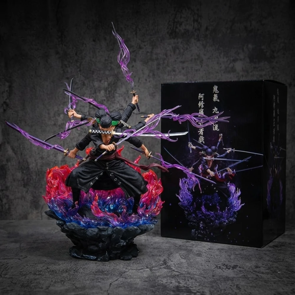 

39cm One Piece Roronoa Zoro Asura GK Action Figure Static Battle Display Model Anime Collectible Statue Decoration Toys Gifts