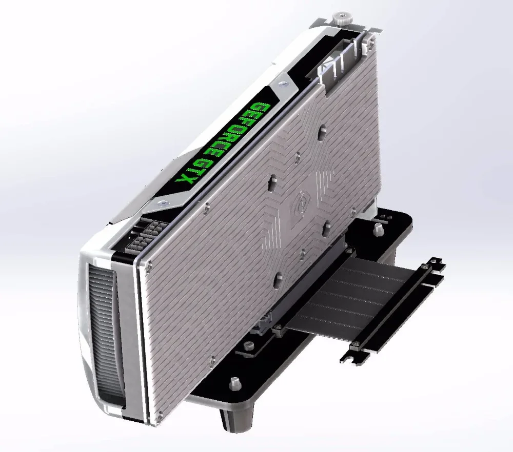 PCIe Riser Card PCI-E3.0 16X Вертикальная подставка для видеокарты Держатель-держатель Подставка + удлинительный кабель PCI-E для DIY ATX GTX1080Ti