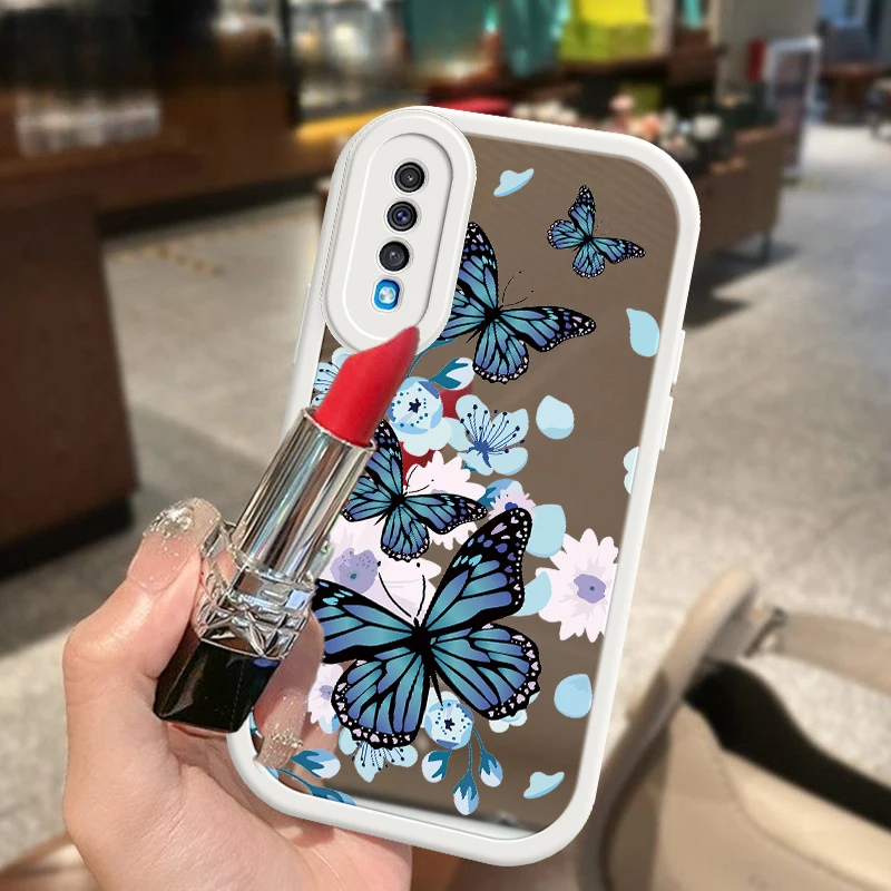 Butterfly  Fasion Phone Case for Samsung Galaxy A54 A53 A52 A50 A34 A33 A32 A31 A23 A22 A21 A11 A04 A03S 5G Makeup Mirror Coque