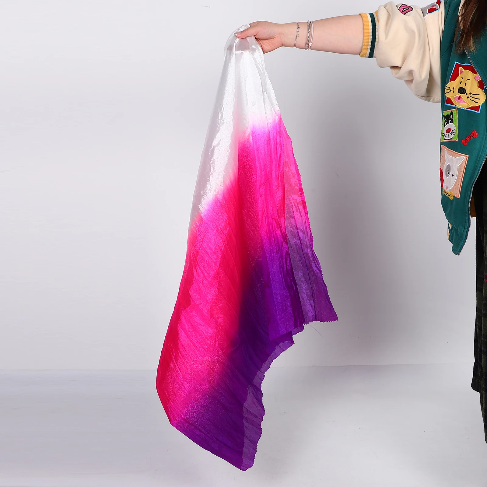 وشاح الرقص للعب المتدرج النابض بالحياة، وشاح حريري ناعم مثل المواد لأنشطة الحركة، وإكسسوارات الرقص #1