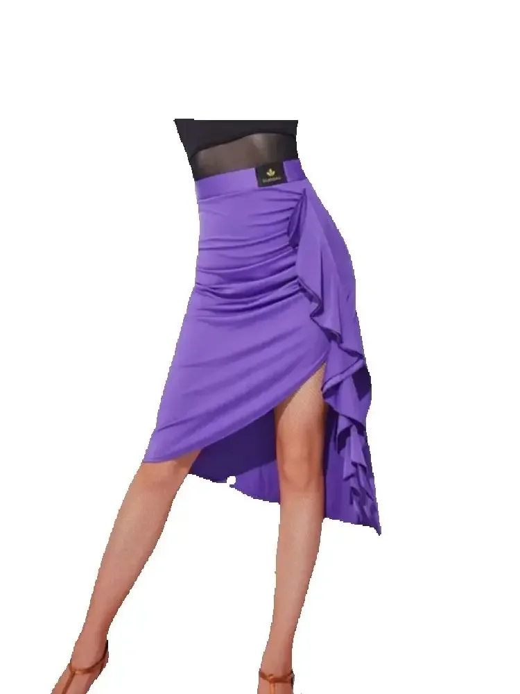 กระโปรงเลดี้ฤดูร้อน cha cha เต้นรํากระโปรง 1 ชิ้น/ล็อตผู้หญิงแฟชั่นไม่สม่ําเสมอเต้นรําละติน