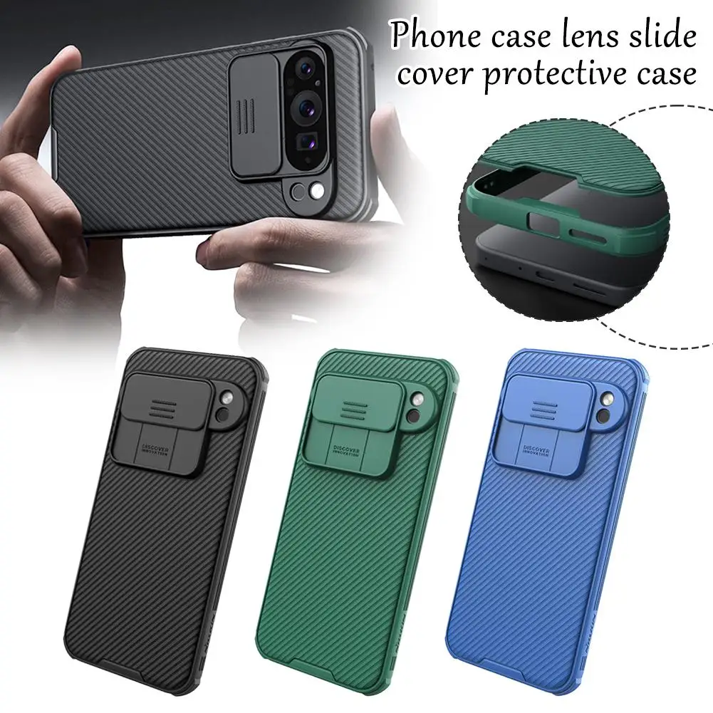  for Google Pixel 9 Pro Mobile Phone Case Lens Slide Cover Anti-peeping Protective Cover for Google Pixel 9 Pro Protective C L2D6