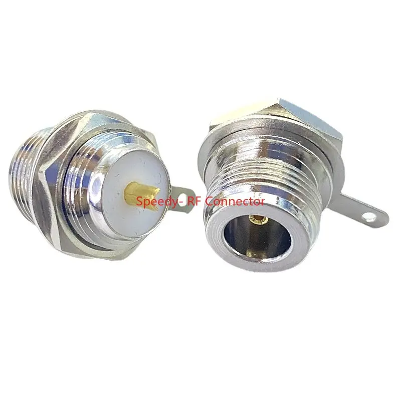 2PCS L16 N Type Female Jack Chassis Panel Mount Socket Connector N Female Welding Terminal RF Coaxial Adapter Fast Delivery