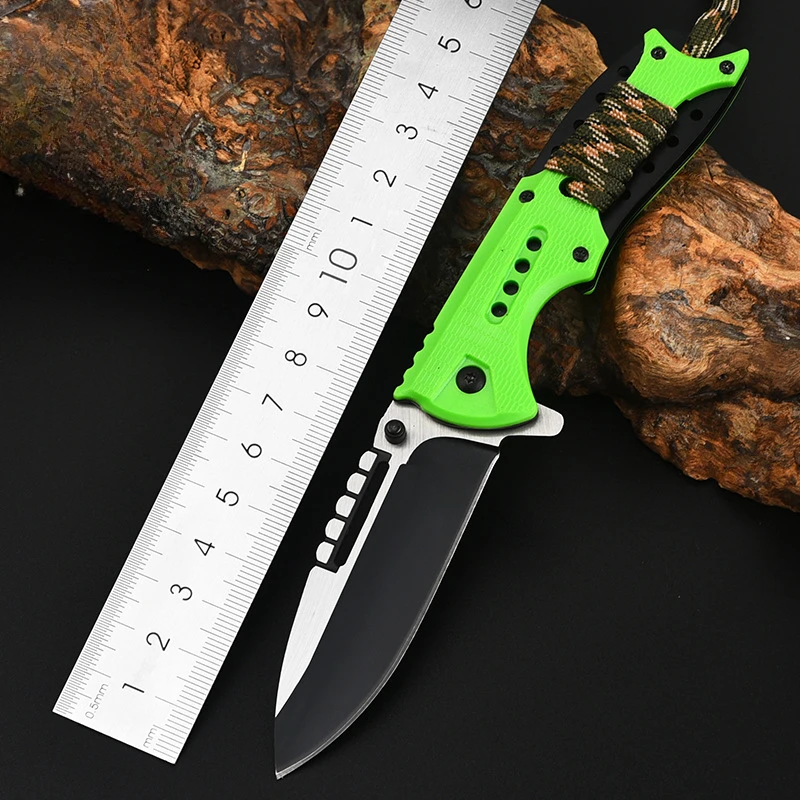 New Outdoor Multifunctional High Hardness Stainless Steel Folding Machete Camping Survival Portable Self-Defense Pocket Knife