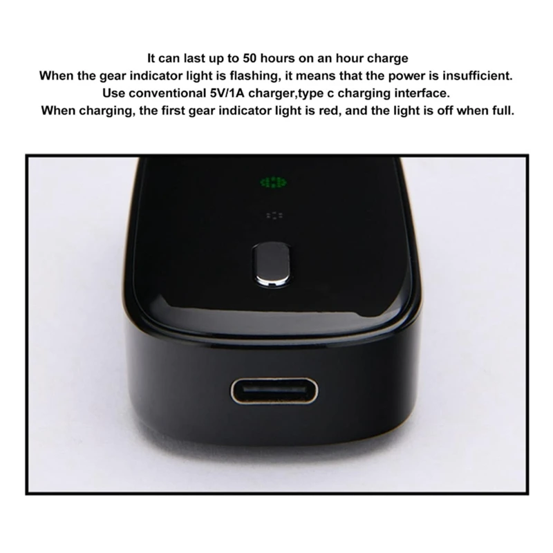 Wearable Rechargeable Mini Low Noise Air Purifier, BlackJAS