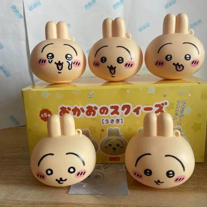 Cartoon Style Usagi Five Expression Big Head Doll Desktop Decoration Ornaments Small Cute Doll Car Interior Ornaments