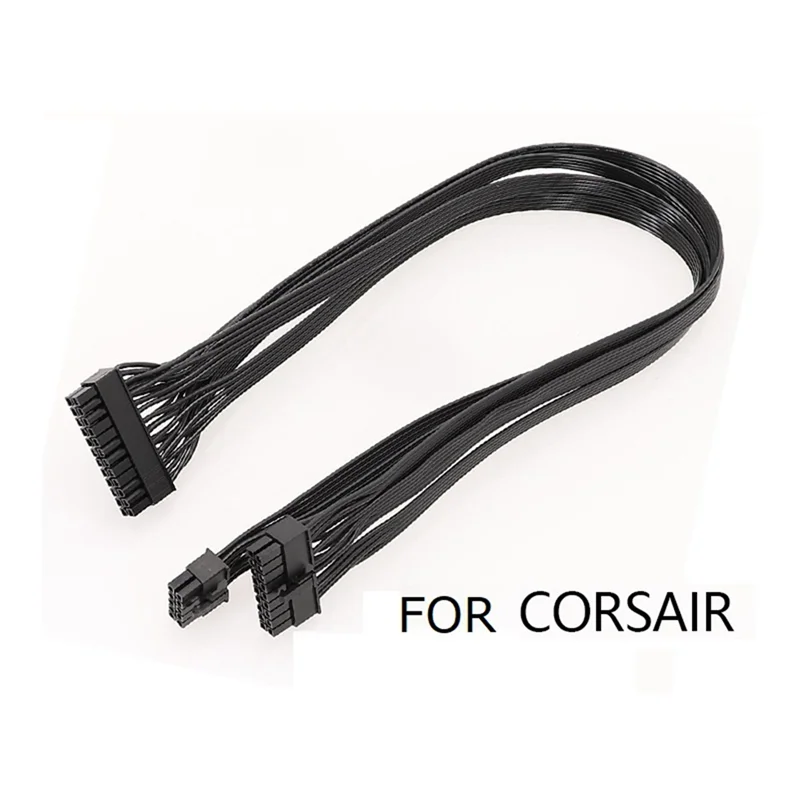Cabo de alimentação atx SR-18 + 10 pinos para 24 pinos, cabo de alimentação modular psu para corsair rmx série rm1000x/rm850x/rm750x/rm650x durab