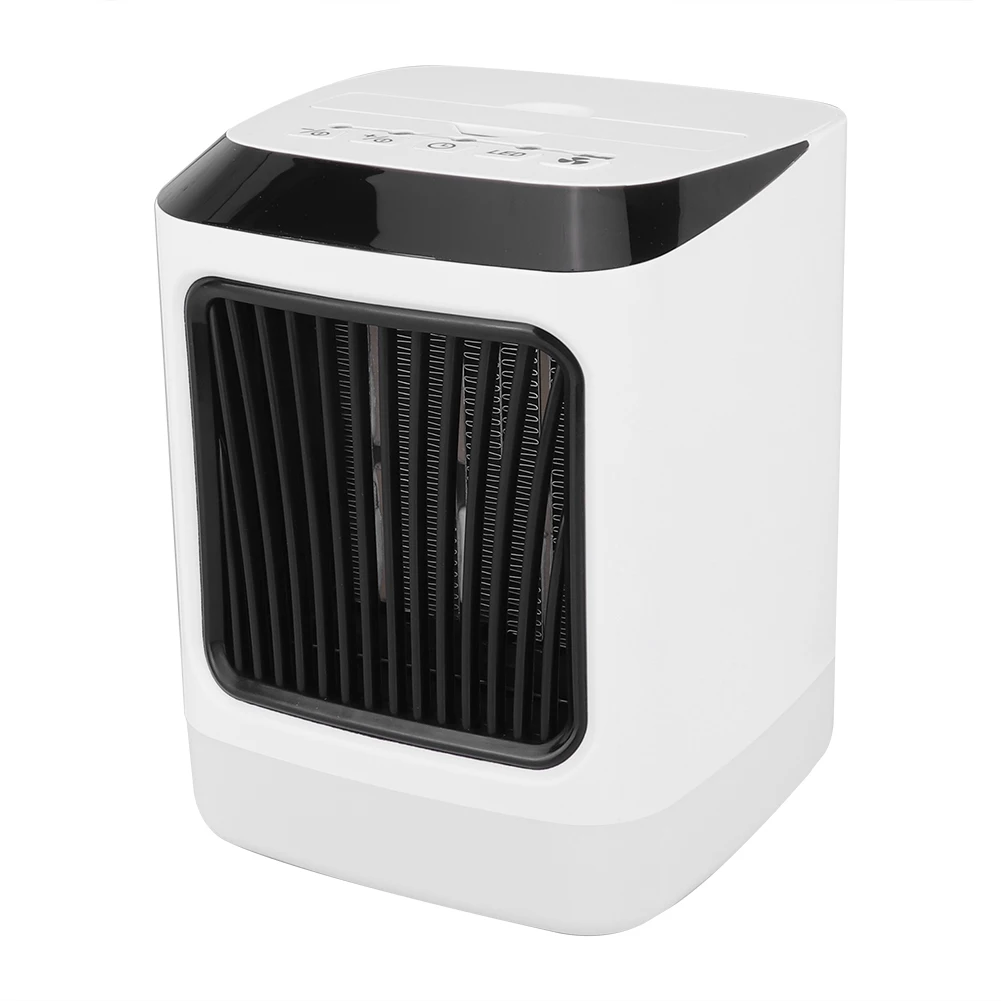 Portable Home Office Timing Electric Tabletop Fan Heater with Remote Control