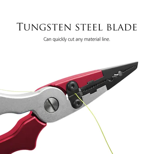 Imagen 2 del producto LINNHUE, las mejores alicates de pesca de aleación de aluminio, agarre para aparejos de pesca, gancho de recuperación, línea de corte, anillo dividido, accesorios de herramientas de pesca