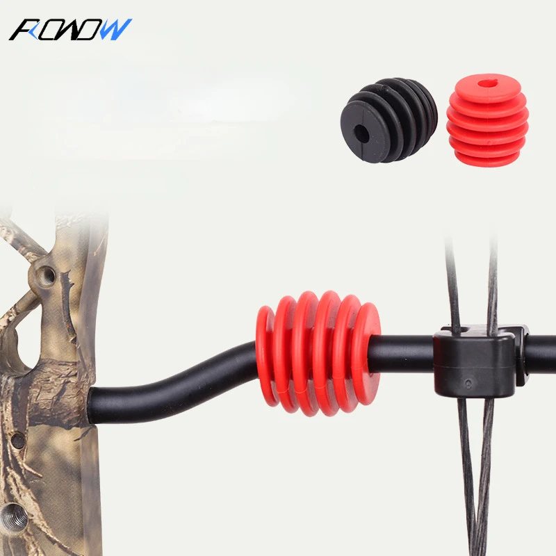 

ROWOW Chord Stopper Shock-absorbing Ball Rubber Material Composite Pulley Bow Archery Equipment Accessories Two-color