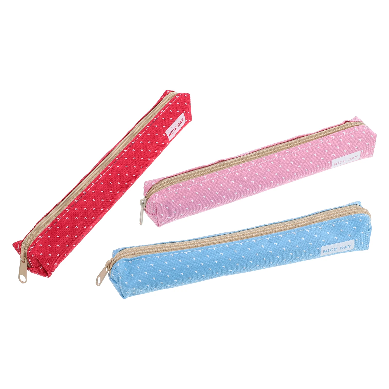 

3pcs Candy Pen Bag Canvas Pencil Case Small Pouch for Kids Cute Pencil Case For Kids Girls School Storage Organizer