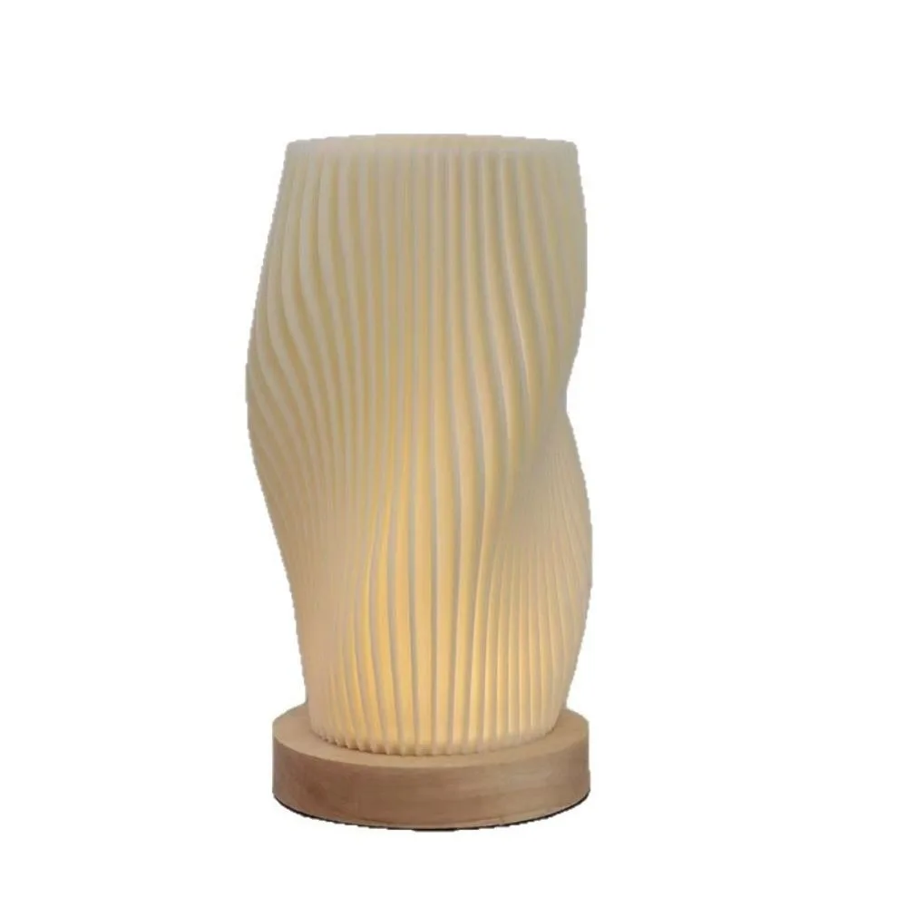 

Dimmable 3D Pleated Table Lamp Atmosphere Lamp Eye Protection INS Minimalist LED Desk Lamp 3 Color Home Decoration Bedside Lamp